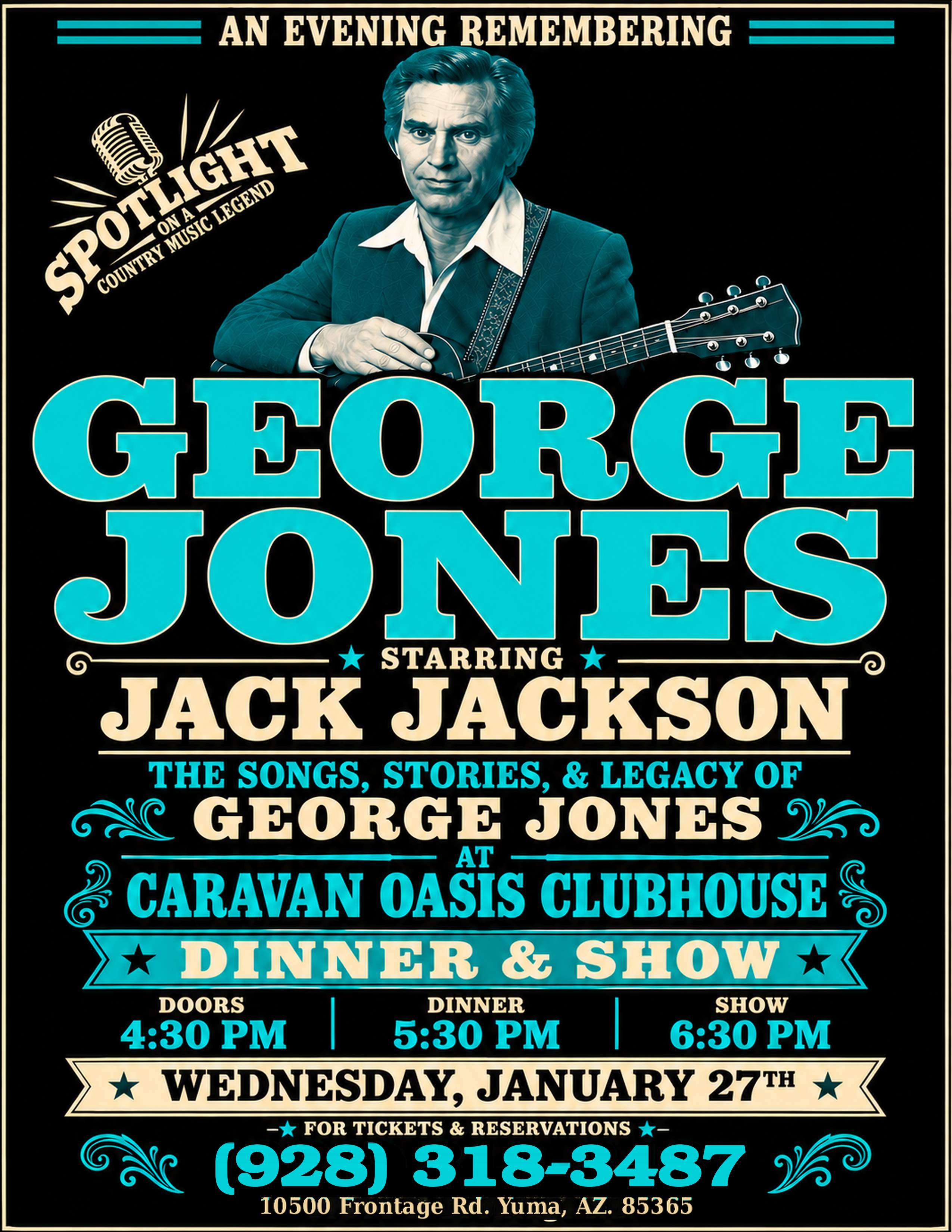 George Jones — January 27, 2027 dinner show poster
