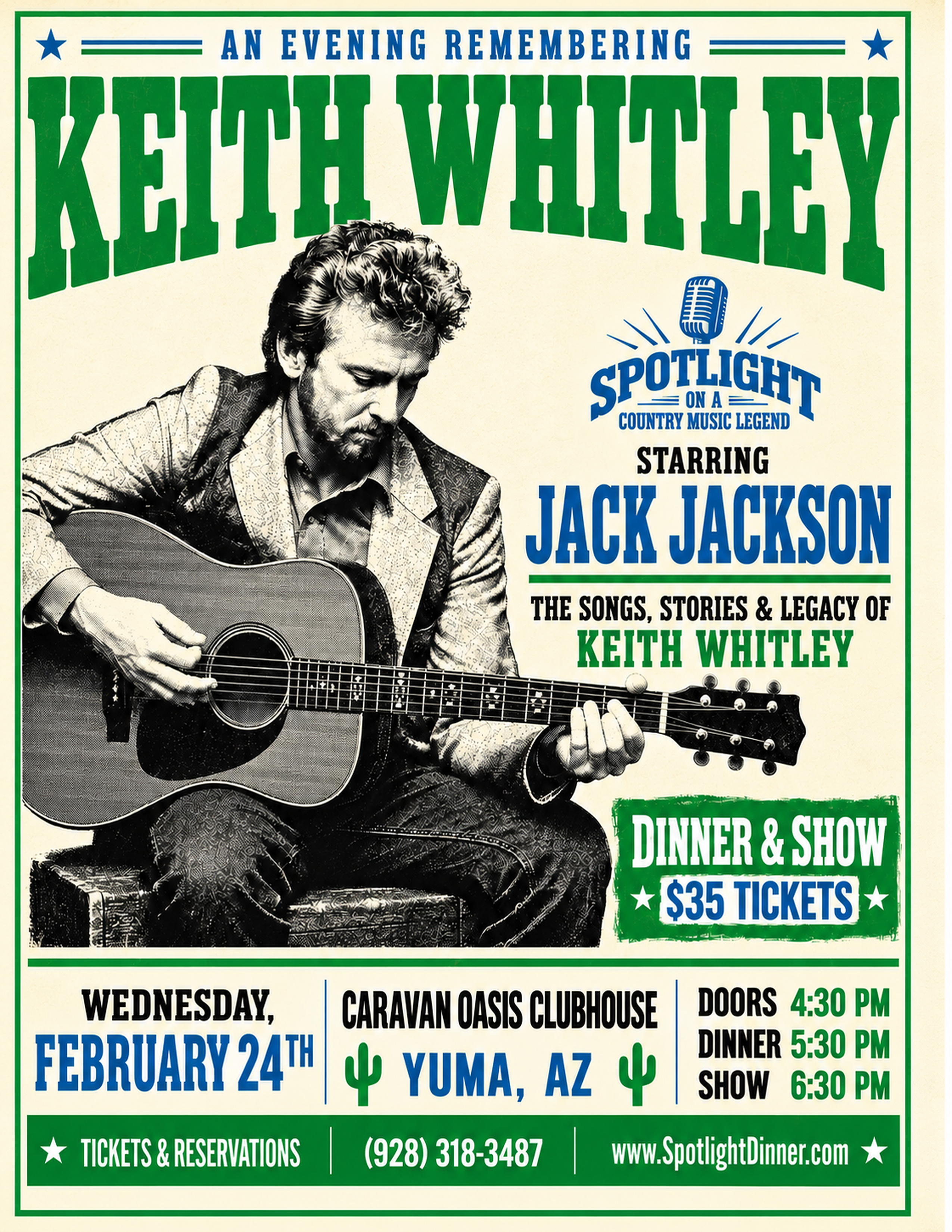 Keith Whitley — February 24, 2027 dinner show poster